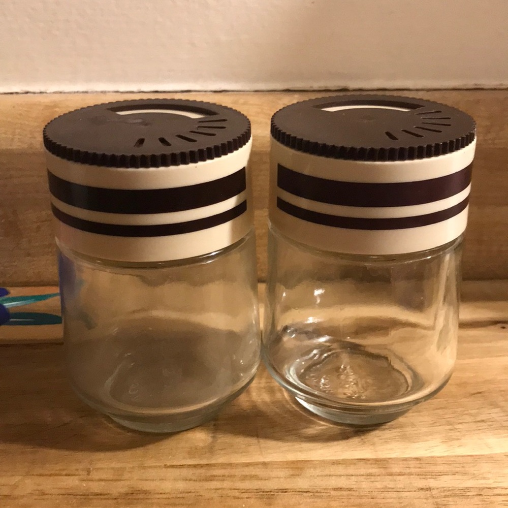 Vintage GEMCO Striped Salt & Pepper Shakers